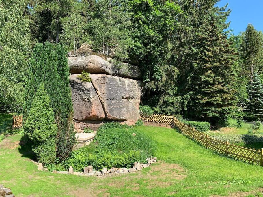 Waldferienhaus Dunja Mit Whirlpool, Sauna U Garten Hain  エクステリア 写真